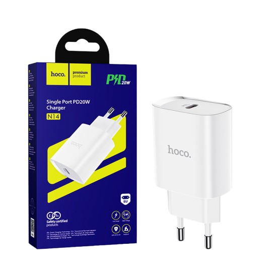 Hoco Adapter N14 PD20W Type-C White